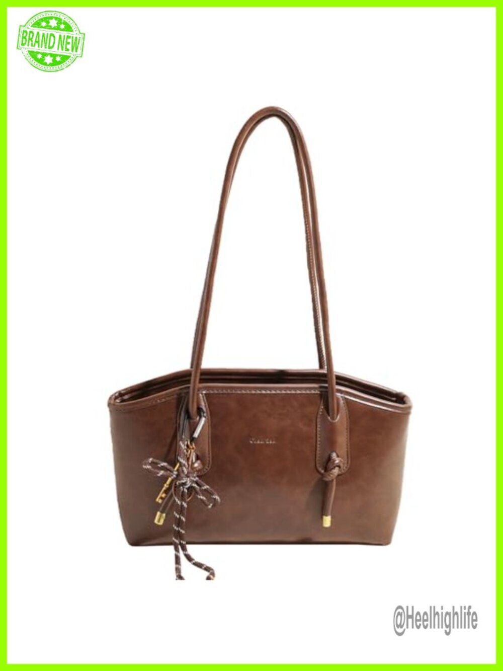 Faux Leather Shoulder Bag Retro Hobo Handbag with Zipper